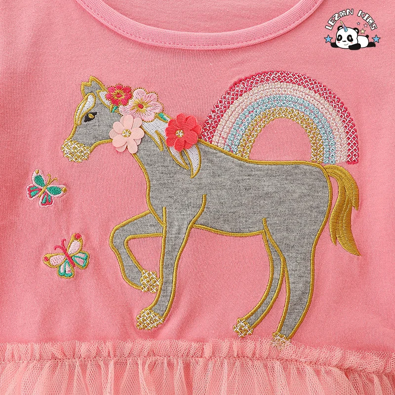 LEZONKIDS - Autumn fashion embroidery long sleeve ballet tutu dresses children girl summer dresses
